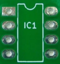 IC socket PCB outline