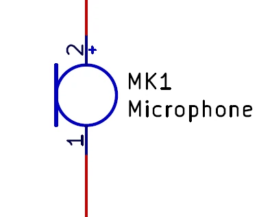 Electret microphone schematic