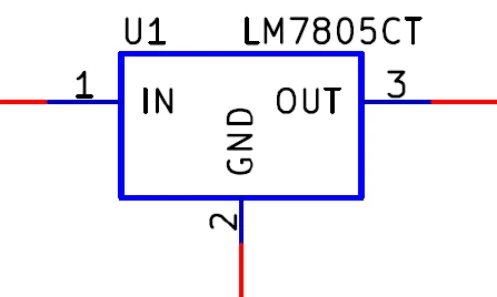 LM7805 regulator schematic