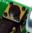 Switch fitted to a PCB