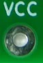 PCB connection marked VCC